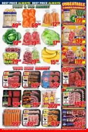 Three Star Cash and Carry catalogue Page 5: Sosaties Marinated Assorted €99,99, Bosveld Braaiwors €79,99