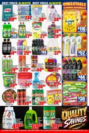 Three Star Cash and Carry catalogue Page 7: Albex Bleach Assorted €44,00, Mr Sheen Dishwashing Liquid €21,99