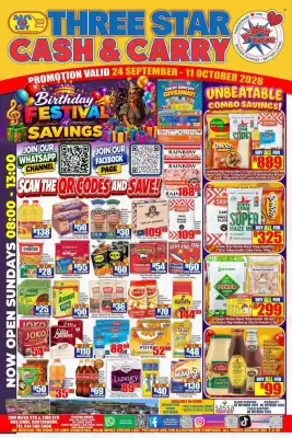 Three Star Cash and Carry (valid until 11-10)