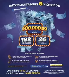 Encarte Gigante Atacadista Página 3: JÁ FORAM ENTREGUES 6 PRÊMIOS DE LOC 00 100 100 REAIS 100 140 129 102 100 100 100 100