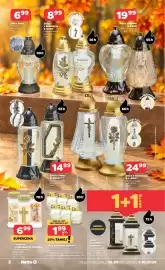 Netto gazetka tydzień 40 Strona 2: 699 Znicz Aura (2 kolory) wys. 25 cm 1 szt. drugi kolor 899 Znicz z dekoracją Z-D36H