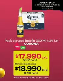 Catálogo Tottus Página 3: Corona - pack cerveza botella €17.990,00