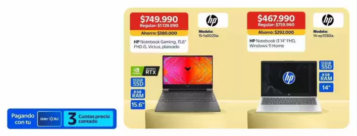 Catálogo Lider Página 6: Hp - notebook gaming, 15.6 fhd i5, plateado €749.990,00