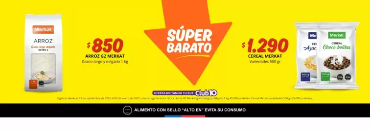 Catálogo Mayorista 10 Página 1: Merkat - arroz g2 €850,00, Merkat - cereal €1.290,00