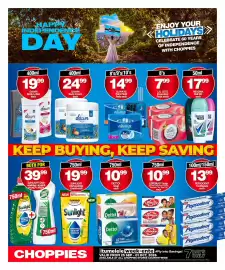 Choppies catalogue week 39 Page 14: Dawn Body Cream €24,99, Dettol Soap €10,99