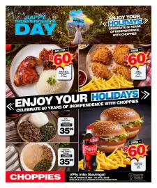 Choppies catalogue week 39 Page 22: BOGOBE, Beef Seswa & Morogo COMBO €35,99, Coca-Cola €60,00