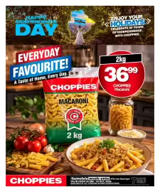 Choppies catalogue week 39 Page 6: HAPPY INDEPENDENCE DAY EVERYDAY FAVOURITE! A Taste of Home, Every Day. CHOPPIES MACARONI