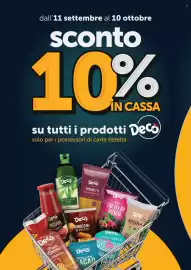 Volantino Deco Superfreddo Pagina 4: dall'11 settembre al 10 ottobre sconto 10% IN CASSA su tutti i prodotti Deco solo per i