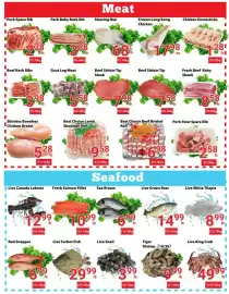 Nations Fresh Foods flyer Page 5: Stewing Hen €1,50, Best Choice Beef Brisket Roll €15,36