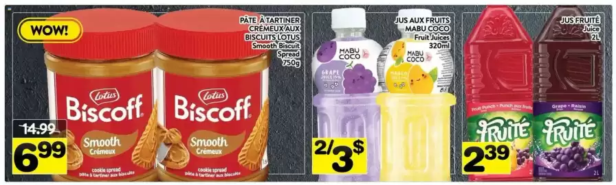 Supermarché PA flyer week 40 Page 10: Fruité juice €2,39, Lotus Biscoff Smooth €6,99
