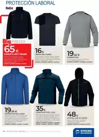 Catálogo BigMat Página 14: Horton softshell elástico €48,00, Cazadora Softshell Unisex €19,95
