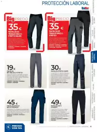 Catálogo BigMat Página 15: Pantalón multibolsillo stretch €19,00, Mach Corporate pantalón stretch €45,00