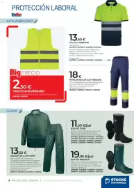 Catálogo BigMat Página 18: Conjunto de lluvia verde €13,50, Chaleco alta visibilidad €2,50