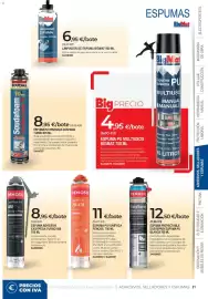 Catálogo BigMat Página 21: BigMat limpiador espuma €6,95, Soudal espuma pu ventanas gun maxi turbo €8,95