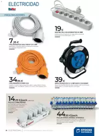Catálogo BigMat Página 24: Prolongador exterior 25 m €34,95, Base múltiple con interruptor 3g1.5mm² €19,00