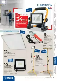 Catálogo BigMat Página 25: Bigmat proyector led plano €10,95, Panel led aluminio 4.800 lm €12,95