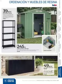 Catálogo BigMat Página 27: BigMat estantería 5 baldas €39,95, Baúl bravo antracita oscuro €49,95