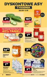 Netto gazetka tydzień 40 Strona 2: Papier toaletowy 2-warstwowy Samelle €3,99, Miód nektarowy wielokwiatowy Huzar €14,99