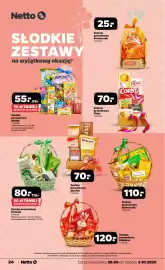 Netto gazetka tydzień 40 Strona 24: Pizza Pograniczne €25,00, Zestaw prezentowy Misiek €55,00