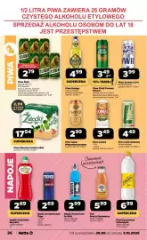 Netto gazetka tydzień 40 Strona 26: Piwo Łomża Pils €3,49, Piwo Żatecký Světlý Ležák €17,94