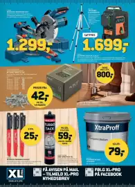 XL-BYG tilbudsavis Side 25: Bosch kap-/geringssav 230v €1.299,00, XtraProff Letspartel Medium €79,00