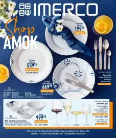 Imerco tilbudsavis Side 1: 日田 IMERCO BW Shop AMOK Hvid Riflet tallerken 19995 SuperPris F ---- ROYAL COPENHAGEN Hvid Riflet
