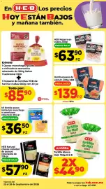 Folleto HEB Página 5: H-E-B tortillas de maiz blancas €44,90, Hamburguesa de salmón HEB €139,00