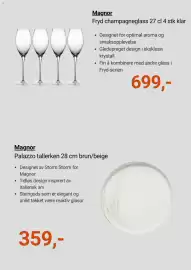 Kitch'n kundeavis uke 39 Side 4: Magnor Palazzo tallerken 28 cm brun/beige €359,00, Magnor Fryd champagne glass €699,00