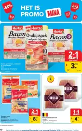 Carrefour folder Pagina 10: Brugse gedroogde ham Ganda €4,19, Geraspte kaas EntreMont €8,58