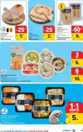 Carrefour folder Pagina 17: Kalkoenfilet Carrefour €1,65, Rolletjes Traiteur Gourmet €9,00