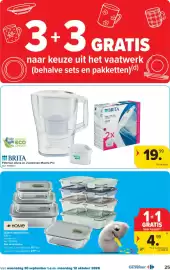 Carrefour folder Pagina 25: Filterkan Aluna en 2 patronen Maxtra Pro €19,99, Glazen bewaardoos €4,99
