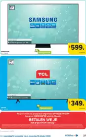Carrefour folder Pagina 27: Samsung tv €599,00, TCL 55 inch QLED 4K €349,00