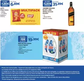 Catalogue Costco page 3: JOHNNIE WALKER BLACK LABEL €31,39, LAY'S Chips nature €6,89