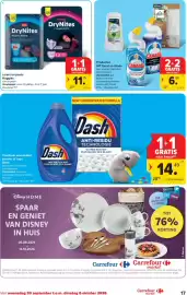 Carrefour Market folder week 40 Pagina 17: Vloeibaar wasmiddel, poeder of caps Dash €14,49