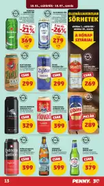 PENNY akciós újság hét 40 Oldal 17: Heineken dobozos sör €369,00, Estrella Galicia dobozos sör €399,00