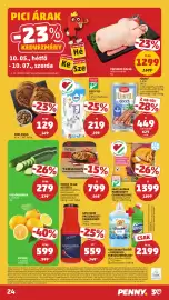 PENNY akciós újság hét 40 Oldal 28: Penny to go készétel €799,00, Fagylakoma panírozott csirkemellfilé €1.399,00