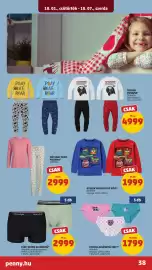 PENNY akciós újság hét 40 Oldal 42: Gyerek hosszú ujjú póló €1.999,00, True style férfi retro alsónemű €2.999,00