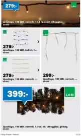 Biltema reklamblad Sida 23: Ljusslinga, 100 LED, varmvit €299,00, Ljusslinga €399,00