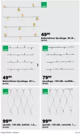 Biltema reklamblad Sida 24: Ljusnät, 120 LED, kallvitt €99,90, Ljusnät, 120 LED, varmvitt €99,90