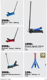 Biltema reklamblad Sida 4: Domkraft, Racing €2.999,00, Domkraft 5000 kg, Heavy D... €3.999,00