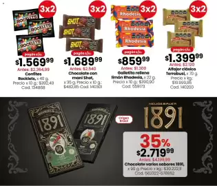 Catálogo Coto semana 39 Página 5: Rhodesia galletita rellena limón €859,99, Shot chocolate con maní €1.689,99