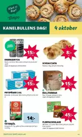 Tempo reklamblad vecka 40 Sida 4: Nocco energidryck €15,00, Vetemjöl €14,00
