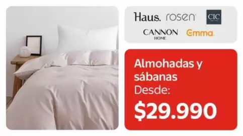 Catálogo Lider Página 1: Almohadas y sábanas €29.990,00, Haus - almohadas y sabanas €29.990,00