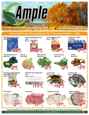 Ample Food Market flyer (valid until 1-10)