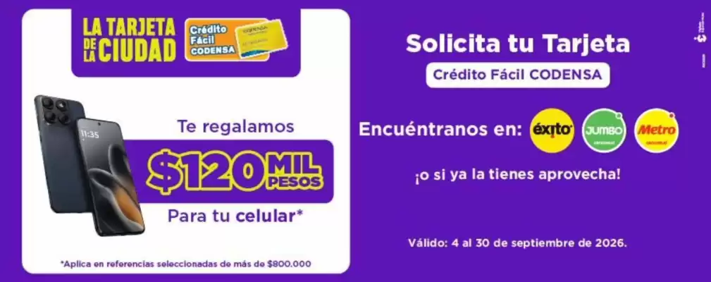 Crédito Fácil Codensa (válido hasta 2-10)