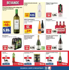 Volantino Coop famiglia cooperativa Pagina 7: Acqua minerale naturale Panna €0,32, Birra Peroni €1,99