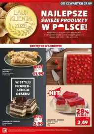 Kaufland gazetka Strona 17: Szarlotka Janczewscy €11,99, Sernik na zimno z truskawkami Cukiernia P. Chojecki €2,49