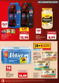 Kaufland gazetka Strona 9: Papier toaletowy biały 3-warstwowy 16-pak Velvet €14,49, Napój gazowany Pepsi 2-pak €12,98