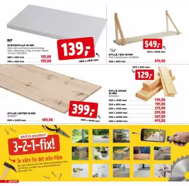 Jem & fix kundeavis uke 40 Side 2: Hylle limtre 18 mm €399,00, Day svevehylle 18 mm €139,00