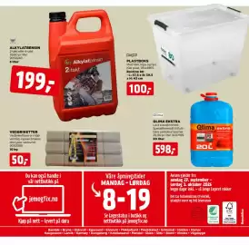 Jem & fix kundeavis uke 40 Side 20: Alkylatbensin €199,00, Plast1 plastboks €100,00